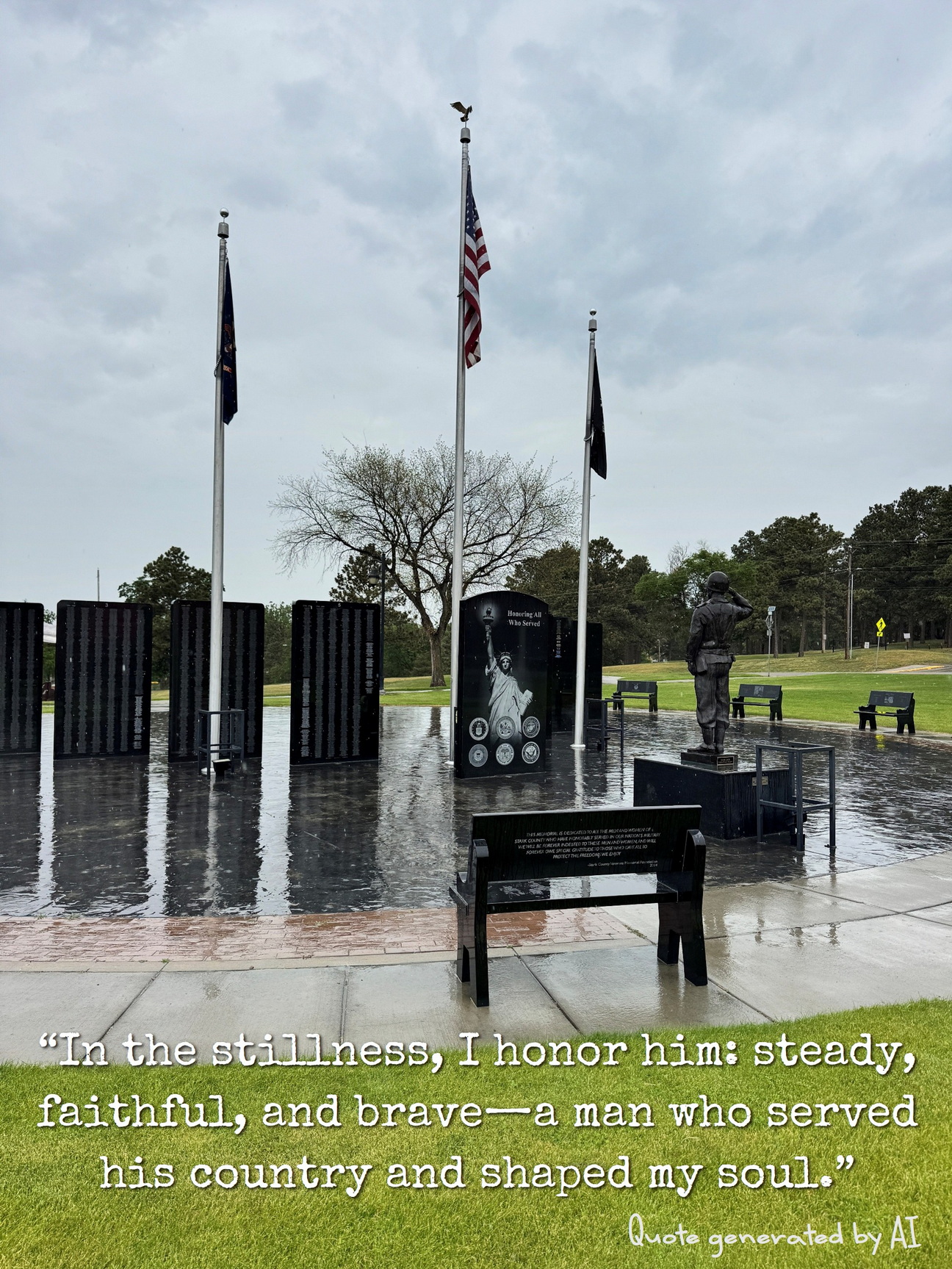 Honor thy father and thy mother…on a park bench
